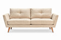 Moderner Beige Sofatisch mit Holzbeinen