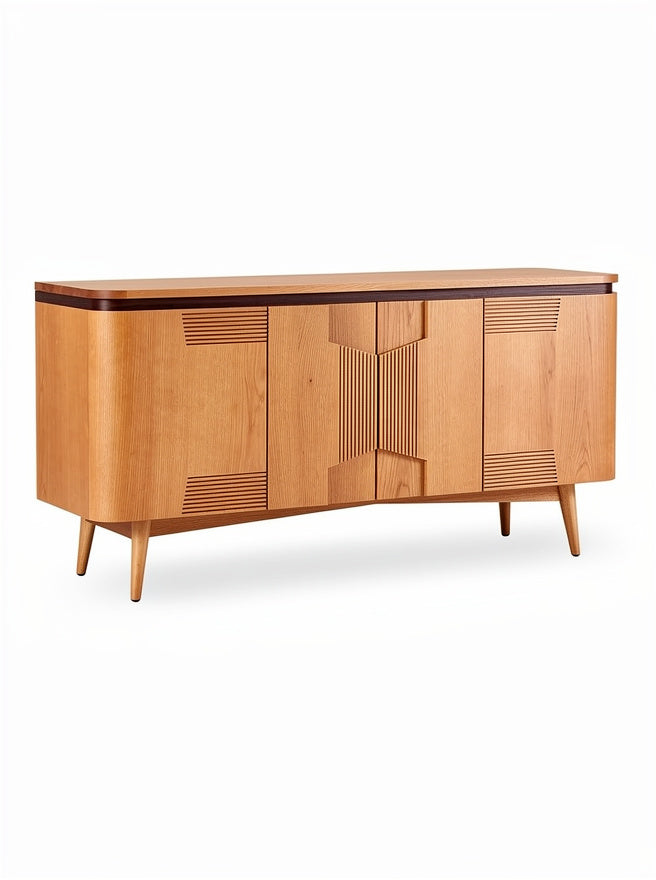 Modernes Holzsideboard mit geometrischem Design