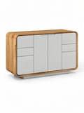 Moderner Sideboard mit Holz- und Hochglanzoberfläche